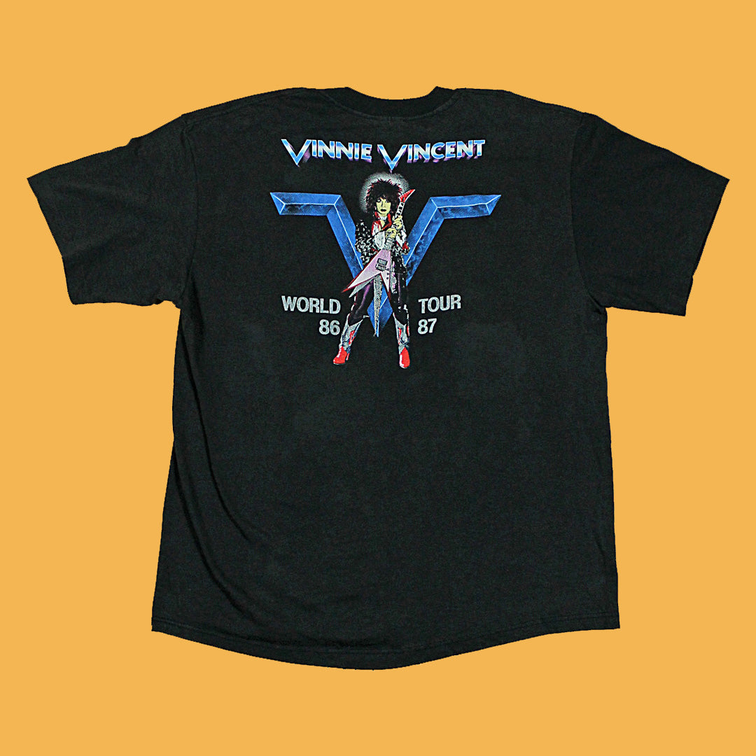 1986 Vinnie Vincent World Tour Vintage T-shirt – The Owl's Attic