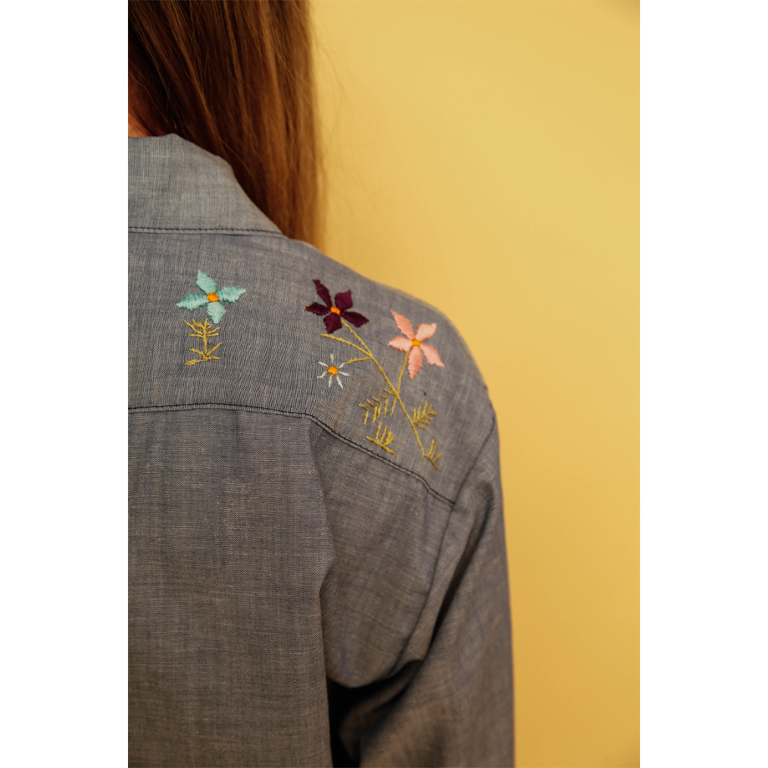 Embroidered Button Up Shirt