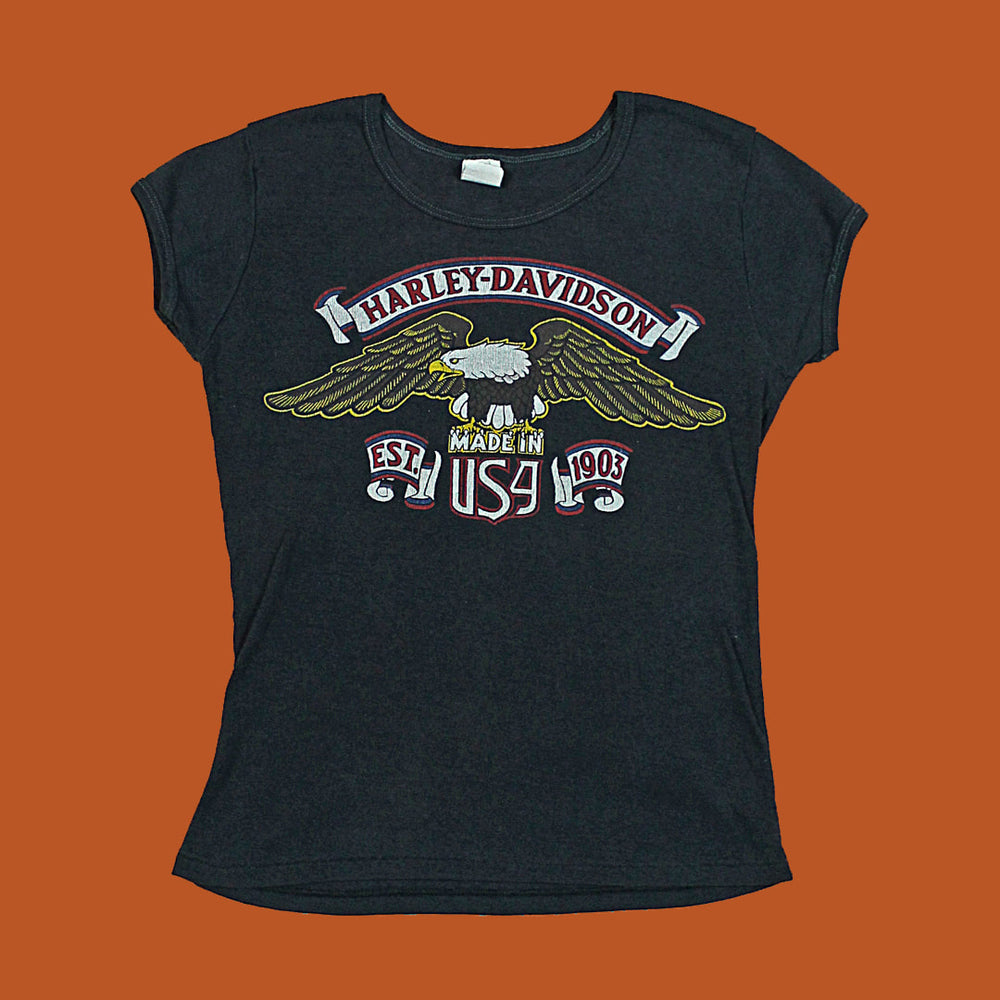 T-shirt Vintage Harley-Davidson 'Til Death Do Us Part' - Taille XL - Noir - Années 70/80 - État Parfait