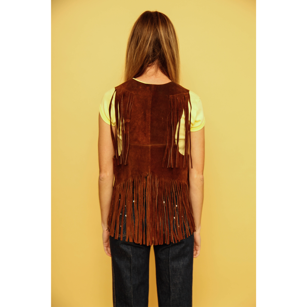 Suede Fringe Vest