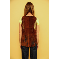 Suede Fringe Vest