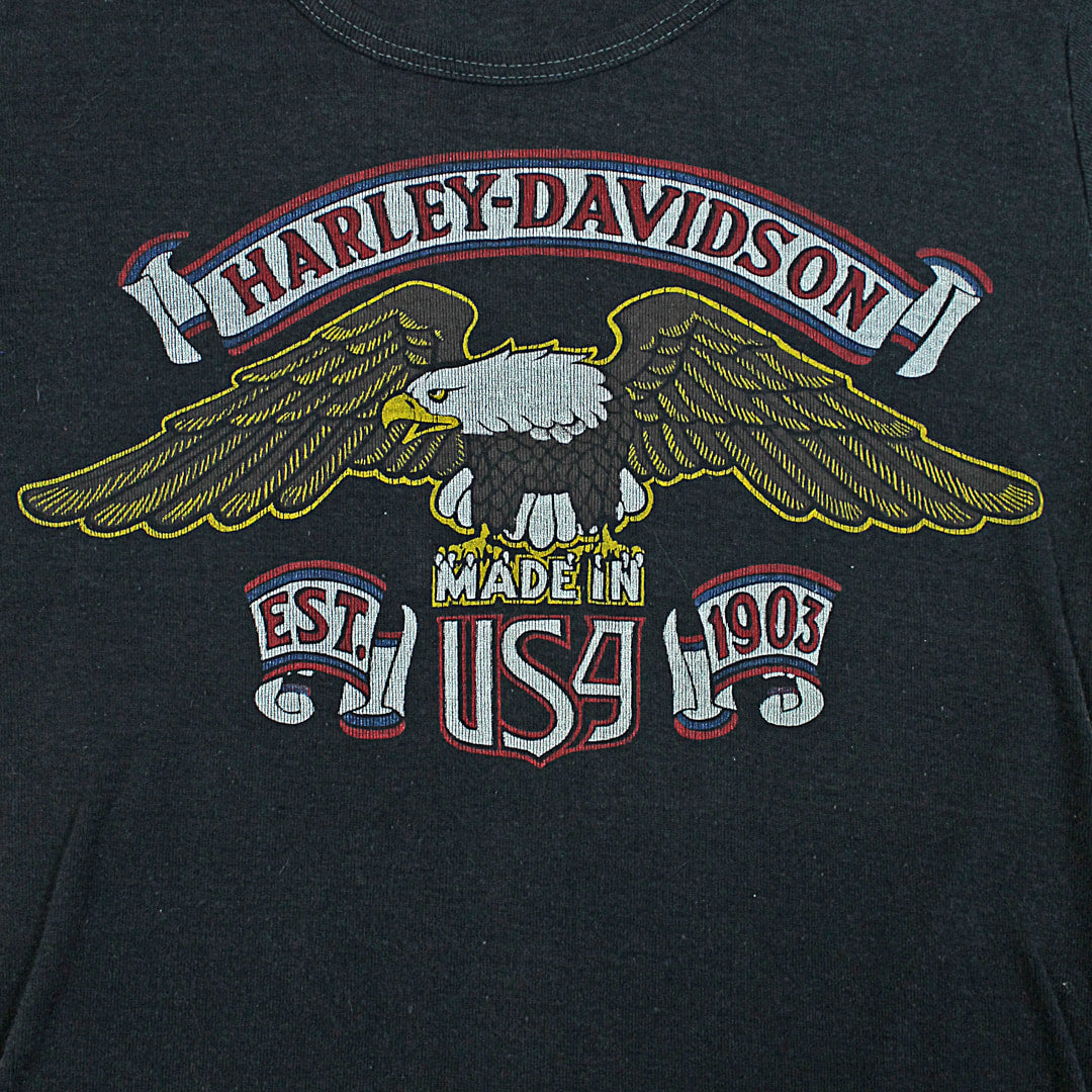 70's Harley Davidson イーグル T Vintage 70s Harley Davidson Eagle T shirt size meduim made in USA