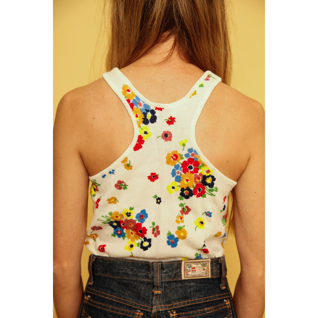 Retro Girl Floral Tank