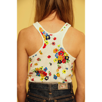 Retro Girl Floral Tank