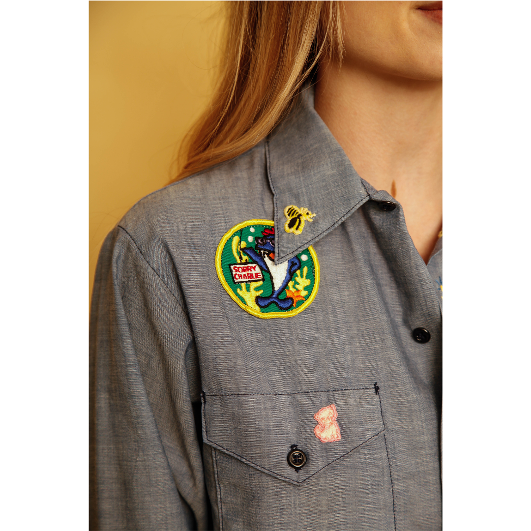 Embroidered Button Up Shirt