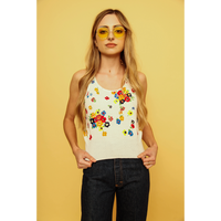 Retro Girl Floral Tank