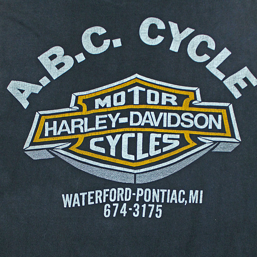 1980's Harley Davidson A.B.C. Cycle shop