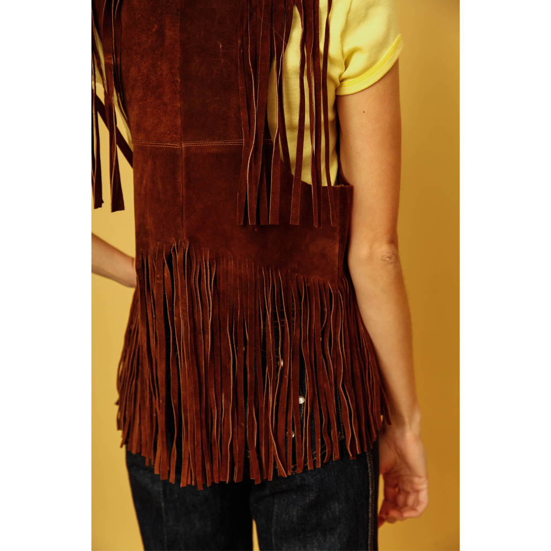 Suede Fringe Vest