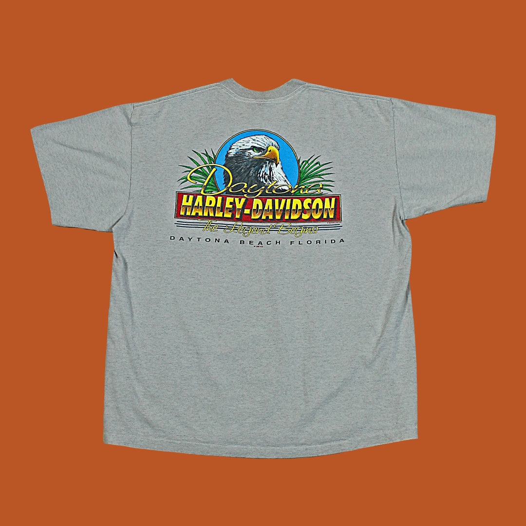 Harley-Davidson Tシャツ NO BOUNDARIES 1996 VINTAGE 90'S DISTRESSED HARLEY WOLF TEE – SANFT