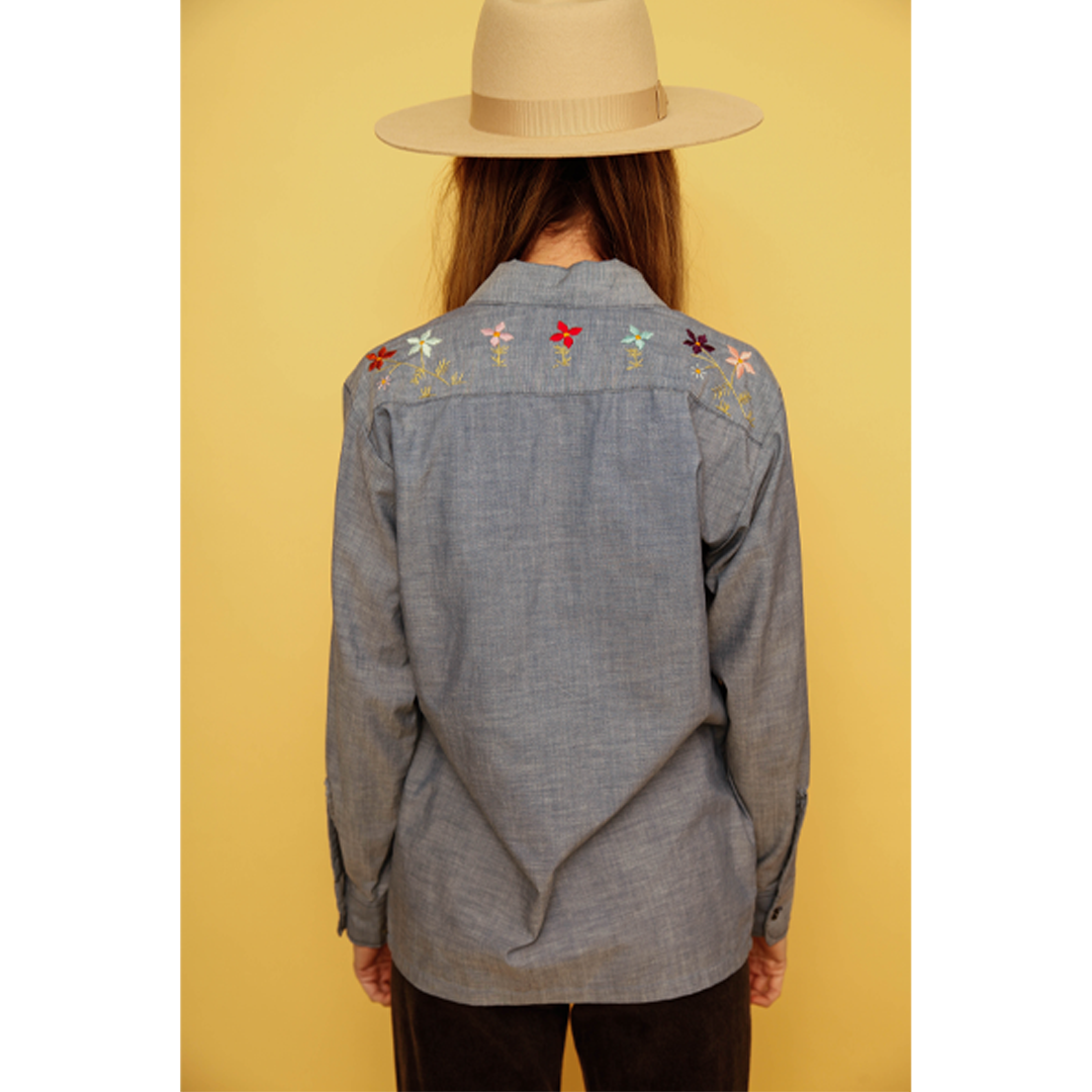 Embroidered Button Up Shirt